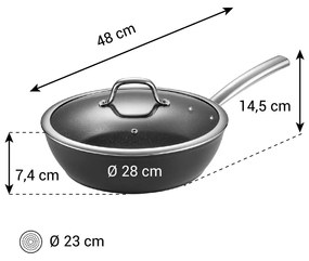 Tescoma Panvica hlboká PRESIDENT s pokrievkou pr. 28 cm