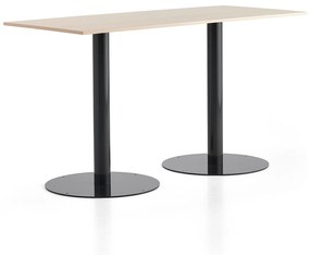 Barový stôl ALVA, 1800x800x1000 mm, antracit, breza