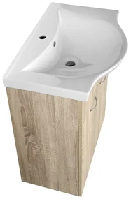 Aqualine Aqualine, KERAMIA FRESH umývadlová skrinka 60,60x74x33,7cm, dub platin, 50065