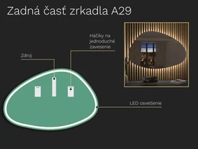 Organické LED zrkadlo s osvetlením A29