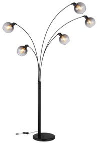 Globo 58228NBS - Stojacia lampa SEYMOUR 5xE27/40W/230V dymová