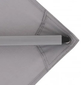 Knirps KNIRPS 320 x 320 cm - luxusný výkyvný záhradný slnečník s bočnou tyčou : Farba slnečníka - Světle šedá