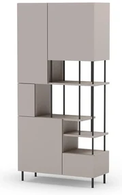 Krémová knižnica 84x175 cm Perla – Marckeric
