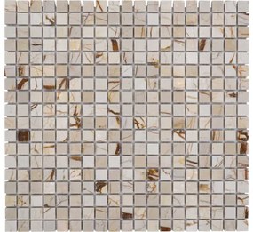 Mozaika z prírodného kameňa MOS 15/2807 štvorcová golden cream 30,5x32,2 cm