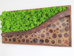 Machový obraz s epoxidom 50cm x 100cm