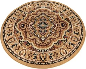 TA Koberec E951A TMAVO BÉŽOVÉ KOLESO ATLAS PP Rozmer: 80x80 cm