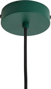 Retro zelená závesná lampa so zeleným sklom - Giselle