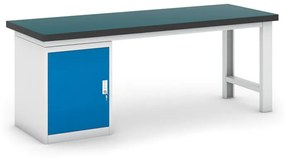 Pracovný stôl do dielne GB s dielenskou skrinkou na náradie, 2100 mm