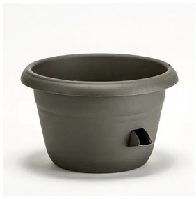 Samozavlažovacia žardina Siesta, antracit, Plastia 25 cm, pr. 25 cm