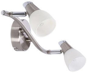 Nástenná svietiaca páska 2X40W G9 matná/chróm biela SELIA