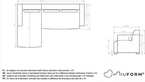 Biela rohová pohovka (ľavý roh) Flex Felix – Miuform