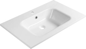 Sapho ARECA, nábytkové umývadlo, liaty mramor, 81x51,5cm, biela, AC081