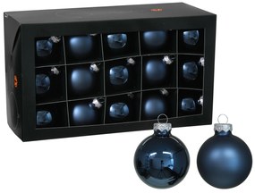 Kolekcia sklenených gúľ vo farbe nočná modrá Variant: Ø: 5,7 cm, sada 30ks