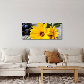 Obraz žltej kvetiny (120x50 cm)