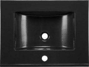 Comad Nábytkové keramické umývadlo UM-LAVA BLACK 80 DP, 81x46 cm, čierna matná