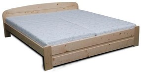 Drevená manželská vyvýšená posteľ MAREK - smrek, 200x160