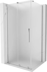 Mexen Velar, sprchový kút s posuvnými dverami 120 x 75 cm, 8mm sklo námraza, chrómová, 871-120-075-31-01