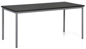 Jedálenský stôl TRIVIA, tmavo sivá podnož, 1600 x 800 mm, wenge