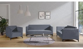 Sedacia súprava Denim 3+2+1, Dostupné poťahy: Solo 263, Farby nožičiek: dub