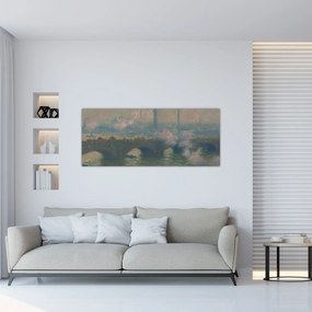 Obraz - Claude Monet, Waterloo Bridge, Gray Day, reprodukcia (120x50 cm)