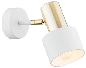 Argon 4264 - Nástenné bodové svietidlo DORIA 1xE27/15W/230V biela/mosadz AR4264