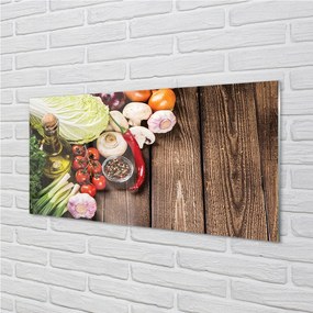 Obraz plexi Olivový korenie cibuľa cesnak 125x50 cm