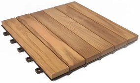 Drevená dlaždica Rojaplast Thermowood 30 x 30 cm s klick systémom hnedá balenie 6 ks