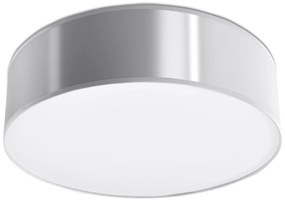 Stropné svietidlo Arena, 1x sivé plastové tienidlo, (biely plast), (fi 35 cm)
