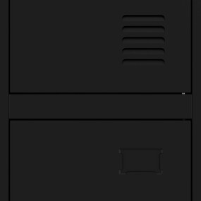 Šatníková skriňa pre zamestnancov čierna IGOR 1 Plus 316,5 x 1850 x 450 mm