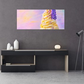 Obraz - Zmrzlina s levanduľou (120x50 cm)