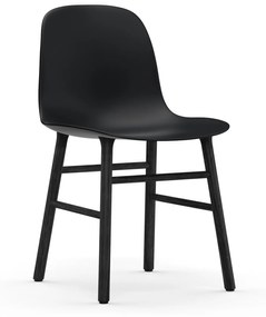 Stolička Form Chair – čierna/čierny dub