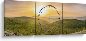 Panoramatický obraz (s hodinami) (90x30 cm)