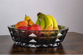 KRIŠTÁĽOVÁ MISKA BOHEMIA DIAMOND SMOKEY GREEN 325 MM