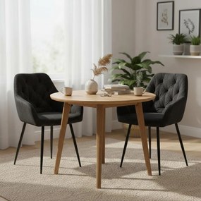 Set - 2 ks Jedálenská stolička AVENBERG LOREN, čierna