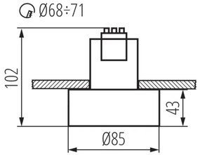 Kanlux 27575 - Podhľadové svietidlo MINI RITI 1xGU10/25W/230V čierna/zlatá