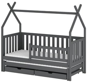 Posteľ Domček Tytus 90x200 grafit