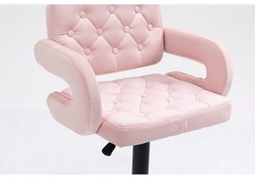 LuxuryForm DESIGN Kreslo ADRIA VELUR na čiernom tanieri - ružové