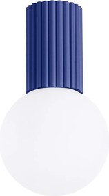 Modré stropné svietidlo so skleneným tienidlom ø 12 cm Orbital – Sollux