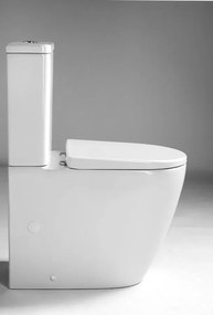 Sapho Sapho, TURKU kombi WC, Vortex Rimless, spodný/zadný odpad, biela, PC104V