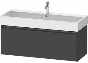 DURAVIT Ketho 2 závesná skrinka pod umývadlo, 1 zásuvka, 1184 x 460 x 440 mm, grafit super matná, K25079080800000