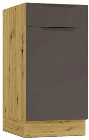 Kuchynská skrinka Cosmo Isabel D40s/1 P/L Mocca Grey/Dub Artisan