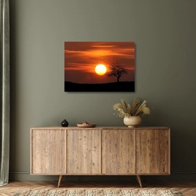 Sklenený obraz - Západ slnka (70x50 cm)