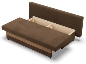 Pohovka NOLA rozkladacia, hnedá / cappuccino