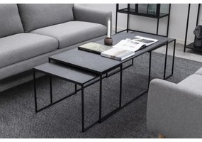 Súprava konferenčných stolíkov ALMA, 3 ks, antracit