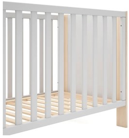 Biela/prírodná postieľka 60x120 cm Esteban - Marckeric