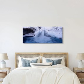 Obraz vodopádu v zime (120x50 cm)