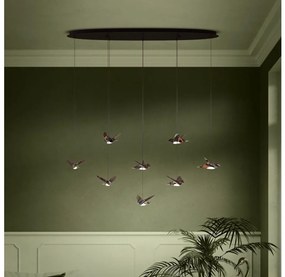 Eglo 390055 - LED Stmievateľný luster na lanku PARATEBUENO 8xLED/4,2W/230V čierna