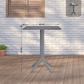 Stôl Nuvela 60x60 cm - tmavosivá