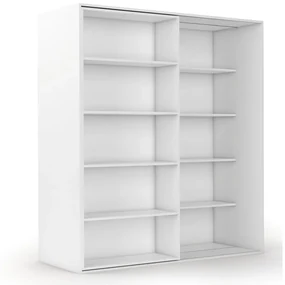Dvojradová posuvná knižnica DOUBLE, 1800 x 700 x 2000 mm, biela