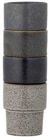 Hnedé šálky v súprave 4 ks na espresso z kameniny 150 ml Ewan – Bloomingville